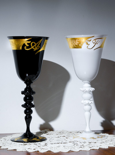 black and white chalices